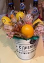 Ведро 1. Снеки, лимоны, фисташки, рыбка и арахис в ведре для мужчины на 23 февраля